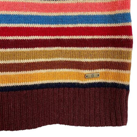 Tommy Hilfiger Fair Isle Alpaca Wool Blend Striped Short Sleeve Sweater Dress XL - Picture 6 of 11